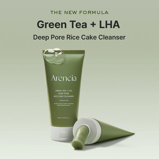 Arencia - Green Tea + LHA Deep Pore Rice Cake Cleanser (150 g)