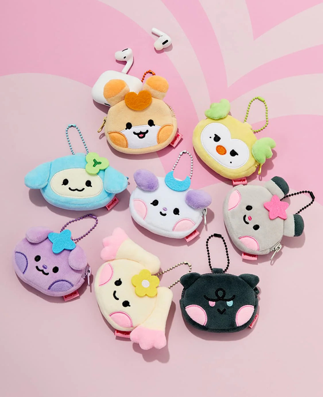 ATEEZ - [MIGHTEEZ FACE MINI POUCH](8 Versions)(LINE FRIENDS SQUARE