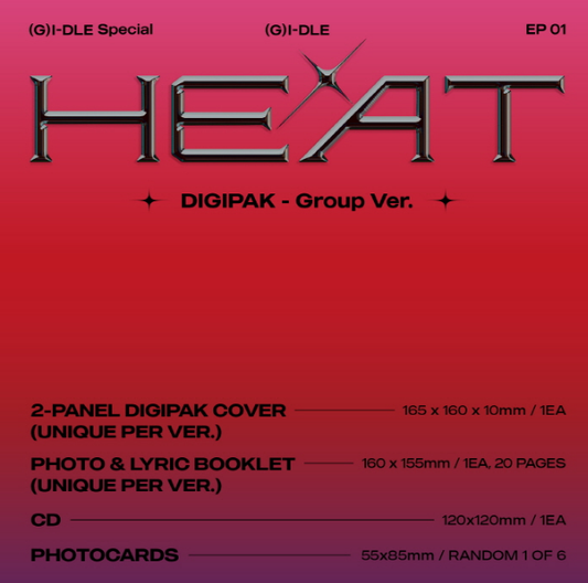(G)I-DLE Special Album HEAT DIGIPAK Group Ver**