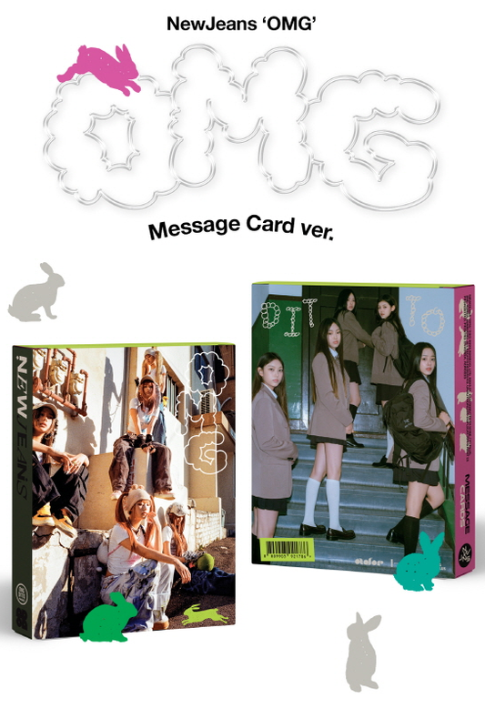 NEWJEANS - 1ST SINGLE ALBUM, OMG, MESSAGE CARD VERSION, 6 Versions.