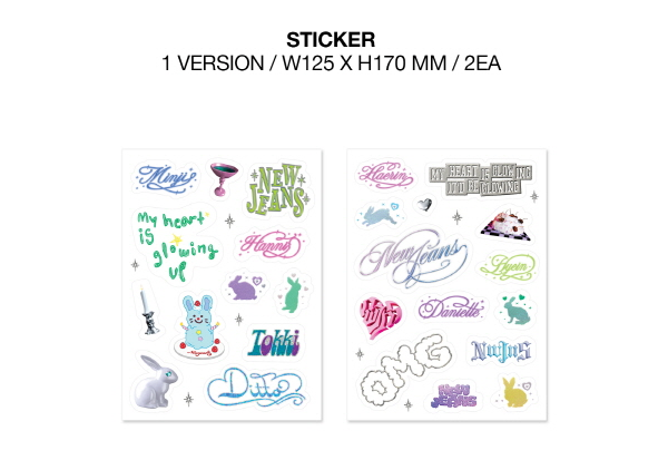 NEWJEANS - 1ST SINGLE ALBUM, OMG, MESSAGE CARD VERSION, 6 Versions.