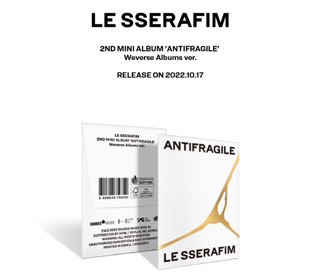 LE SSERAFIM - 2nd Mini Album [ANTIFRAGILE] Weverse Albums version