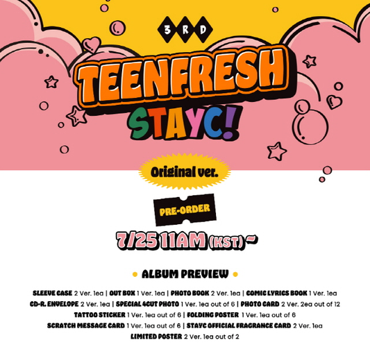 STAYC 3RD MINI ALBUM TEENFRESH (2 Versions).