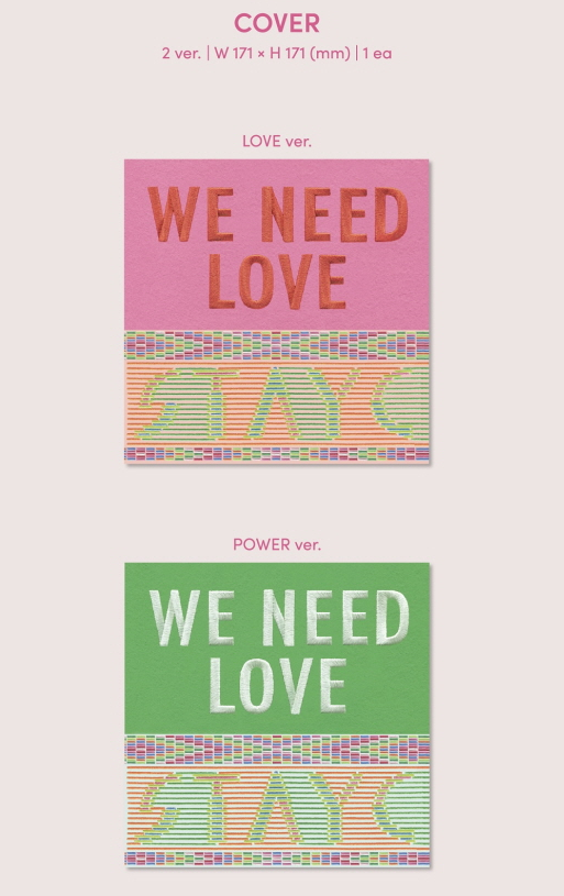STAYC 3RD SINGLE ALBUM, WE NEED LOVE (2 Versions).