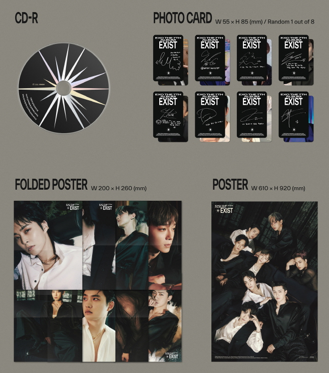 EXO 엑소, 7TH ALBUM, EXIST, DIGIPACK VERSION, RANDOM.