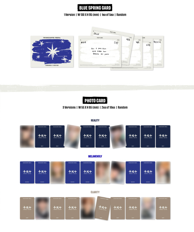 TOMORROW X TOGETHER TXT THE NAME CHAPTER - FREEFALL (3 Versions).