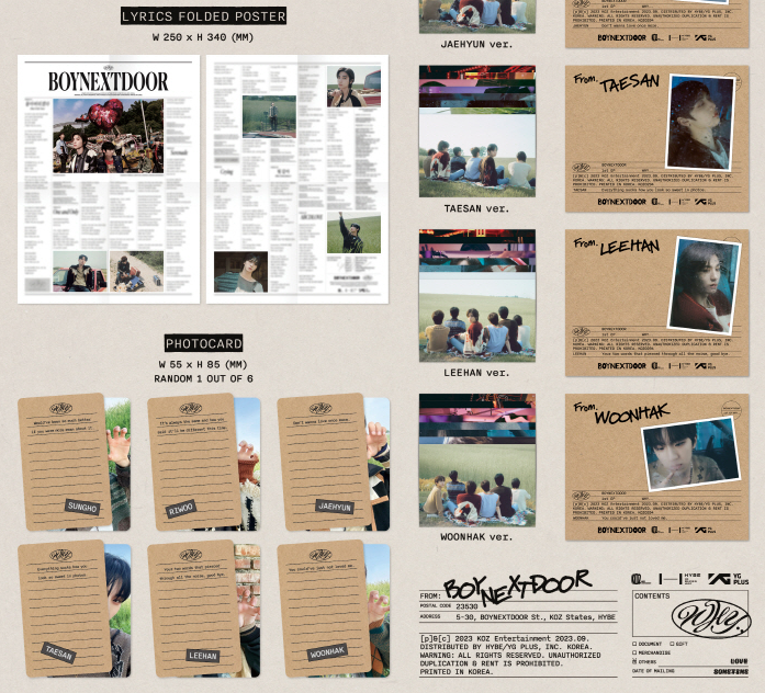 BoyNextDoor - 1st Mini Album WHY.., LETTER VERSION, RANDOM.