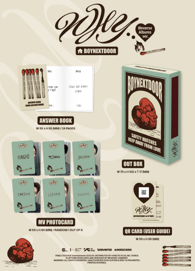 BoyNextDoor - 1st Mini Album WHY.., WEVERSE VERSION.