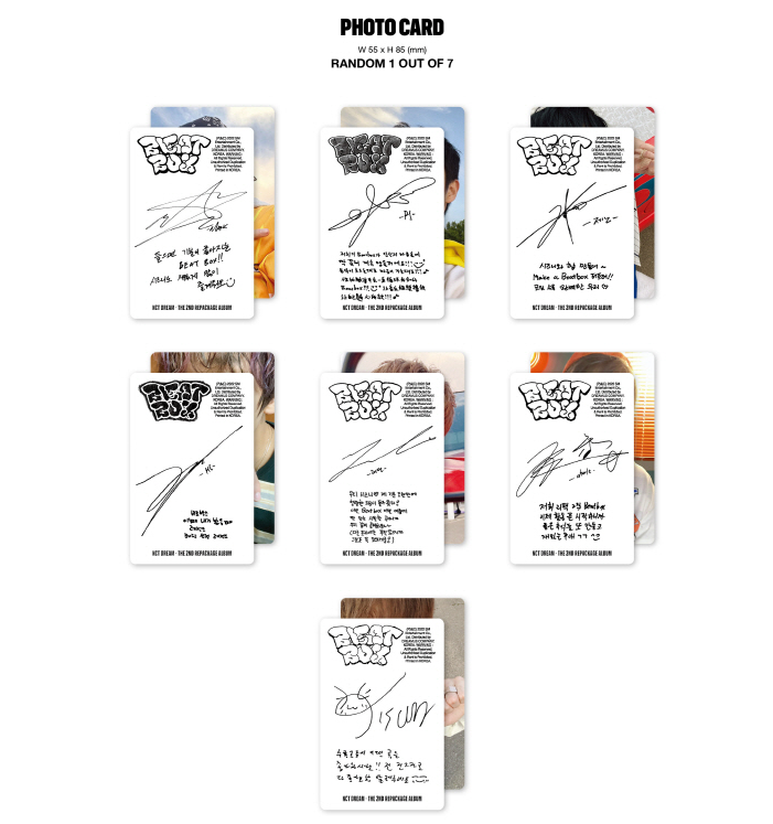 NCT DREAM 2nd Album REPACKAGE BEATBOX DIGIPACK Version RANDOM