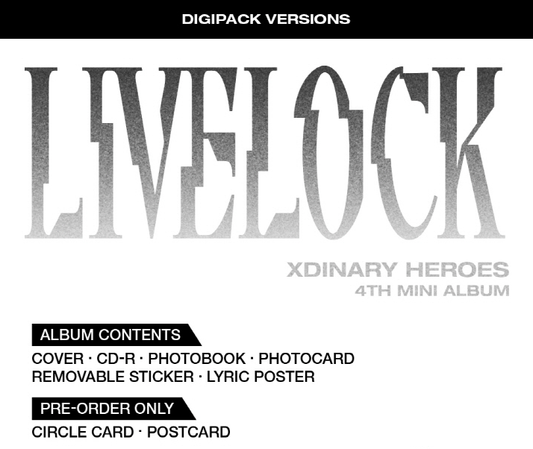 XDINARY HEROES 4th mini album LIVELOCK Digipack version (2 Versions)