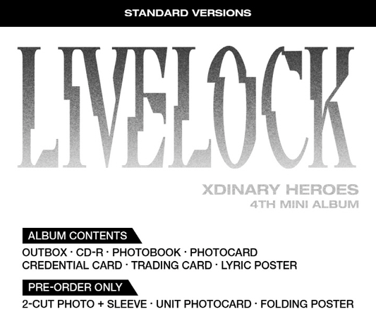 XDINARY HEROES 4th mini album LIVELOCK (2 Versions).