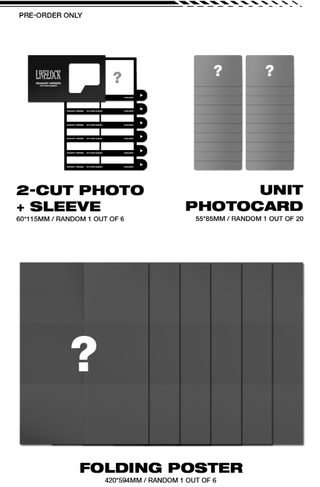 XDINARY HEROES 4th mini album LIVELOCK (2 Versions).