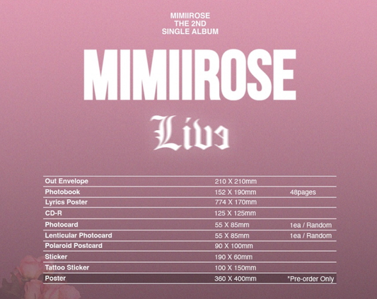 MIMIIROSE - 2nd Single Album LIVE/EVIL.