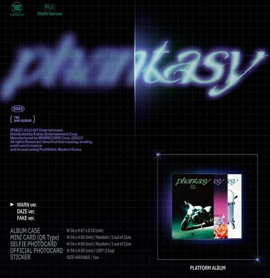 THE BOYZ 2nd Album Phantasy Part 2 Sixth Sense Platform Version (3 Versions).