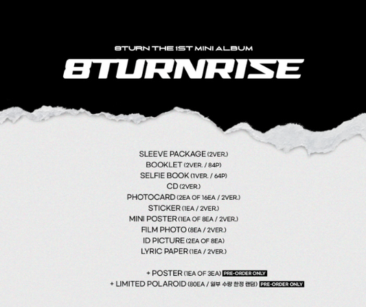 8TURN 1st Mini Album 8TURNRISE (2 Versions).