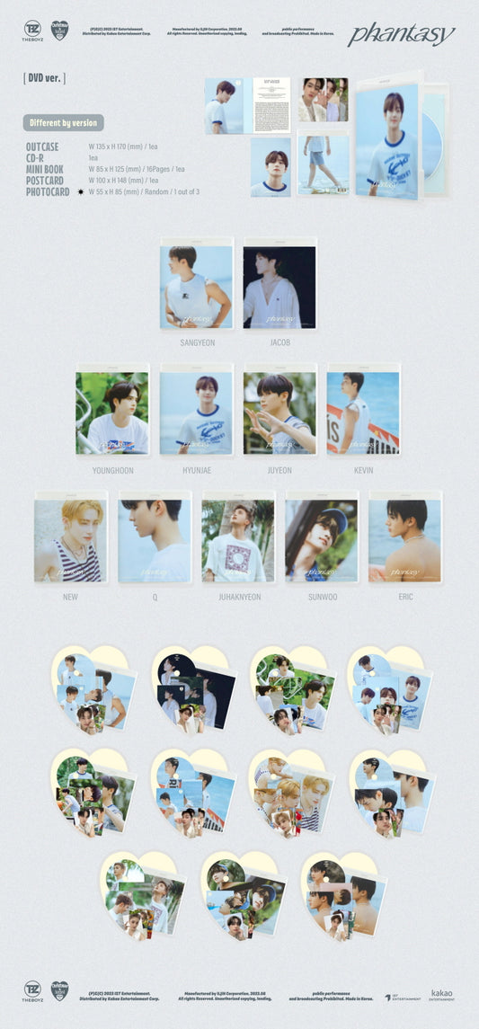 THE BOYZ 2nd Album PART 1 PHANTASY CHRISTMAS IN AUGUST DVD Version RANDOM 1ea