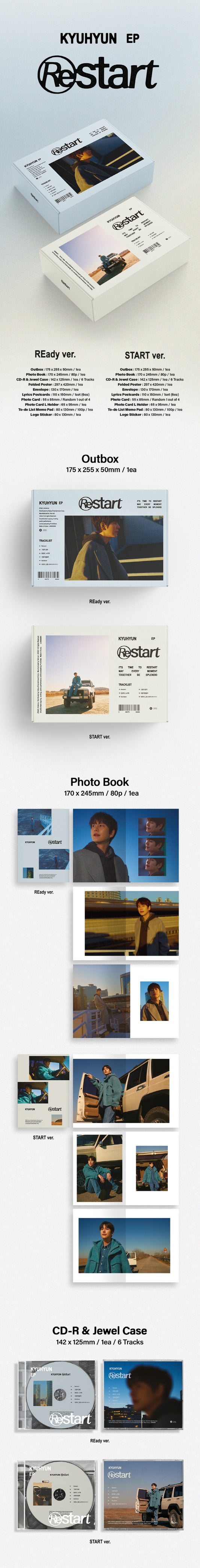 Kyuhyun (Super Junior) EP Album Restart (2 Versions).