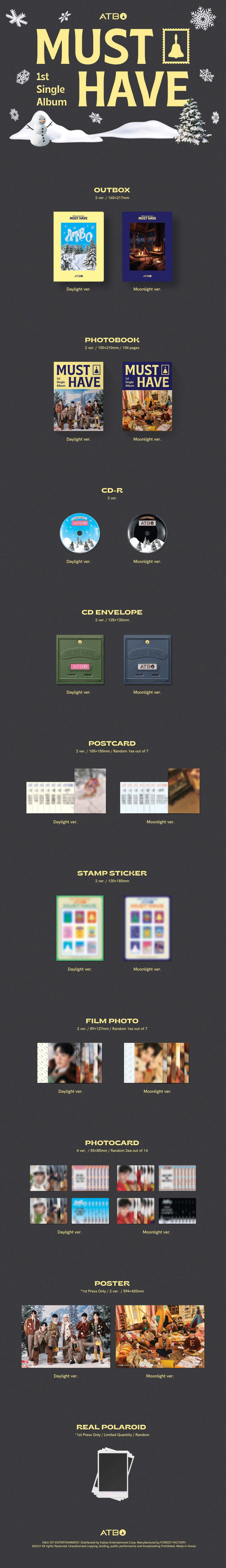 ATBO 1st Single Album MUST HAVE (2 VERSIONS).