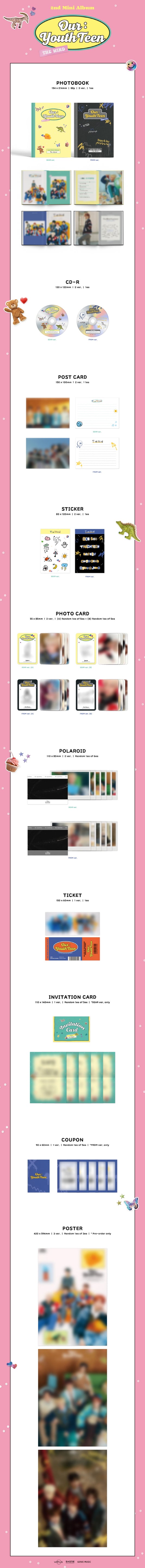 The Wind 2nd Mini Album Our : Youth Teen (2 Versions)