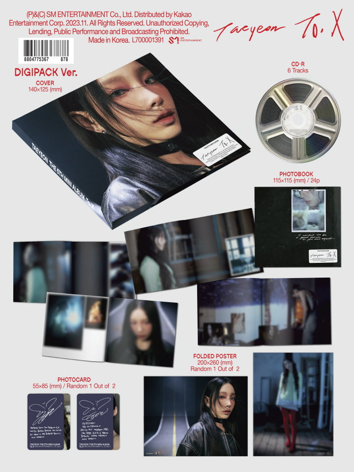TAEYEON 5th Mini Album To X Digipack Version