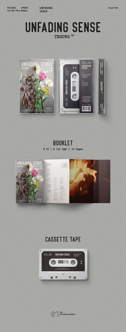 YESUNG (SUPER JUNIOR) - 5TH MINI ALBUM, UNFADING SENSE, TAPE VERSION.