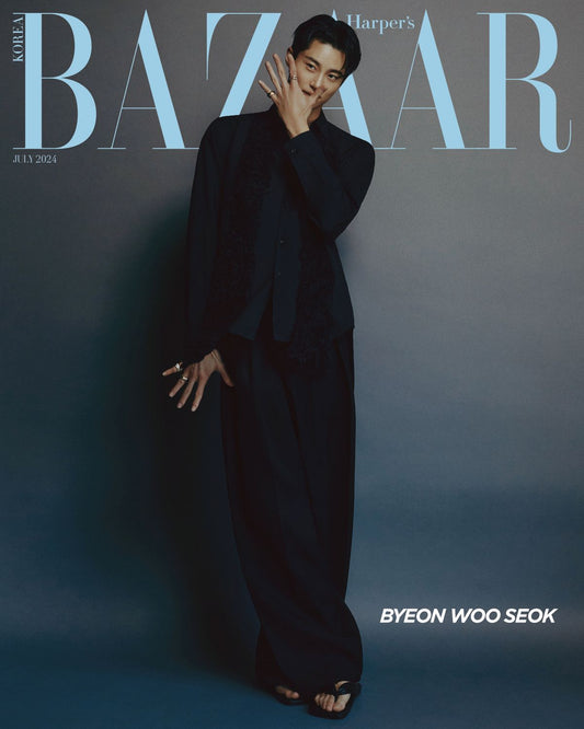 BAZAAR - 2024.07 Cover - Byeon Woo Seok (Lovely Runner) (4 Versions)(Magazine).
