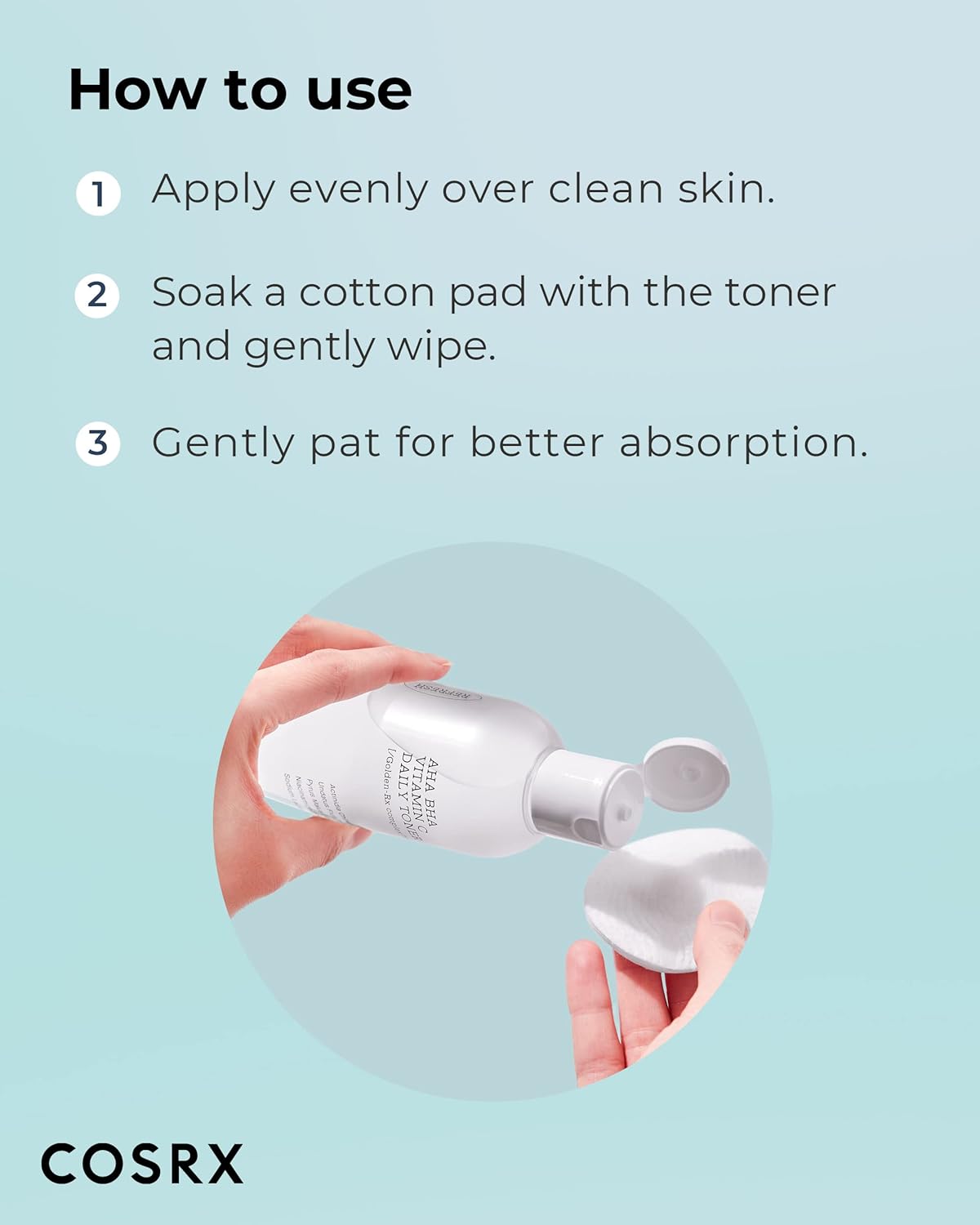 COSRX - Refresh AHA BHA Vitamin C Daily Toner (150 mL).