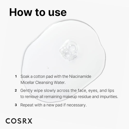 COSRX - Low pH Niacinamide Micellar Cleansing Water (400 mL).