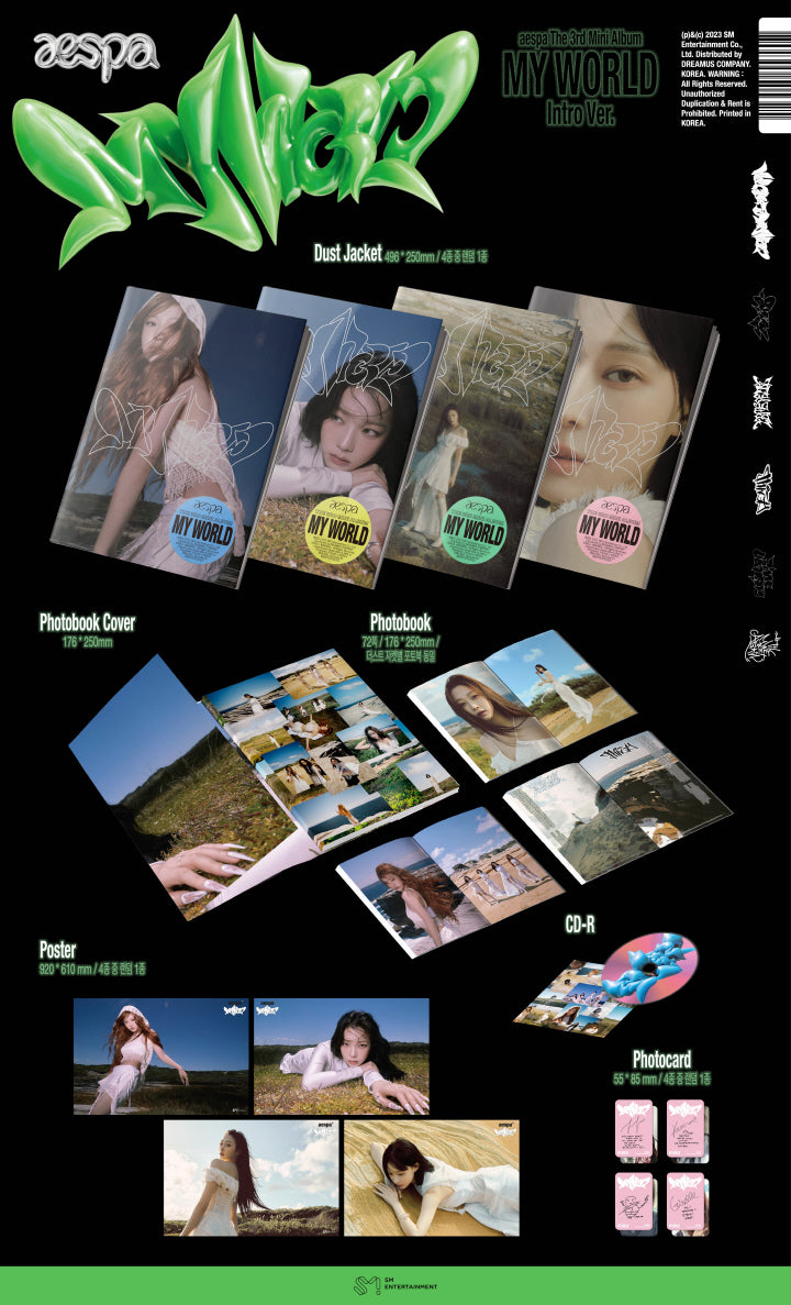 aespa 3rd mini album, MY WORLD, Intro Version (4 Versions)