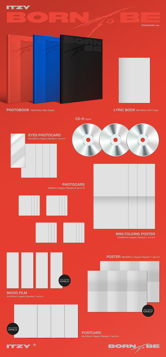 ITZY BORN TO BE STANDARD VERSION (3 versions).