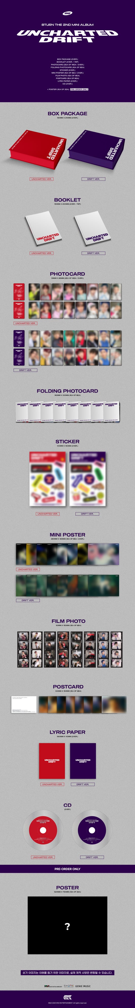 8TURN 2nd Mini Album Uncharted Drift (2 Versions).