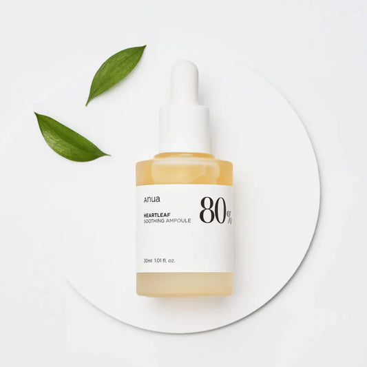 ANUA - Heartleaf 80% Soothing Ampoule (30 mL).
