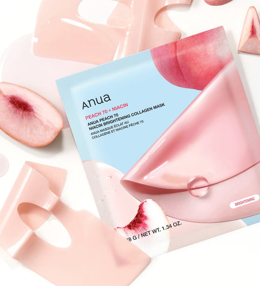 Anua - Peach 70 Niacin Brightening Collagen Mask Set (4 ea)