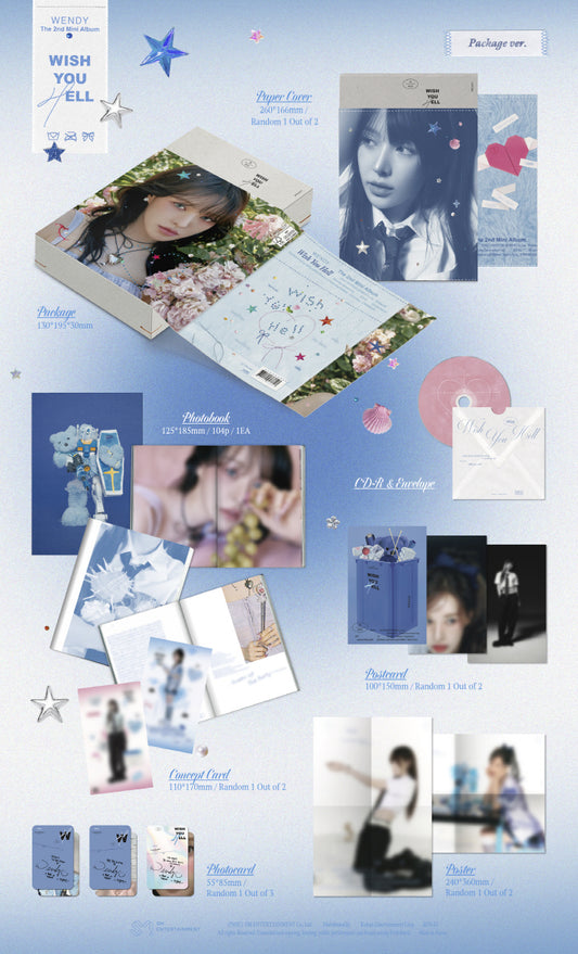Wendy (Red Velvet) - 2nd Mini Album Wish You Hell Package Version (2 Versions) Random 1ea.