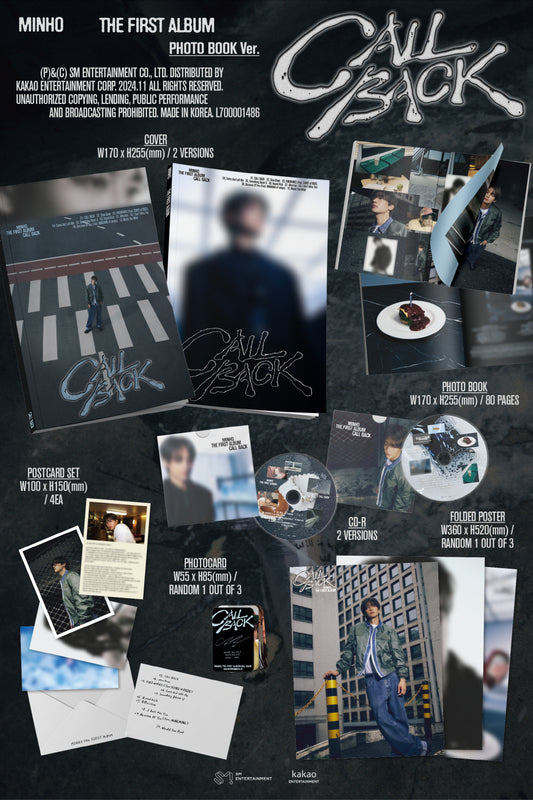 Minho (SHINee) - 1st Album Call Back Photobook Version (2 Versions).