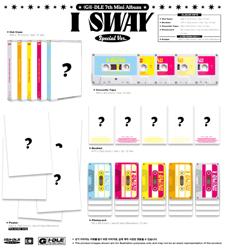 (G)I-DLE 7th Mini Album I SWAY Special Version (5 Versions).