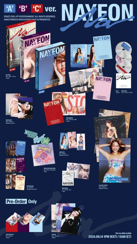 Nayeon Twice 2nd Mini Album : NA (3 Versions).