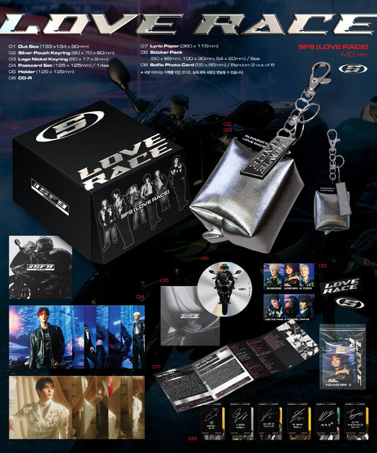 SF9 - 15th Mini Album LOVE RACE MD Version.