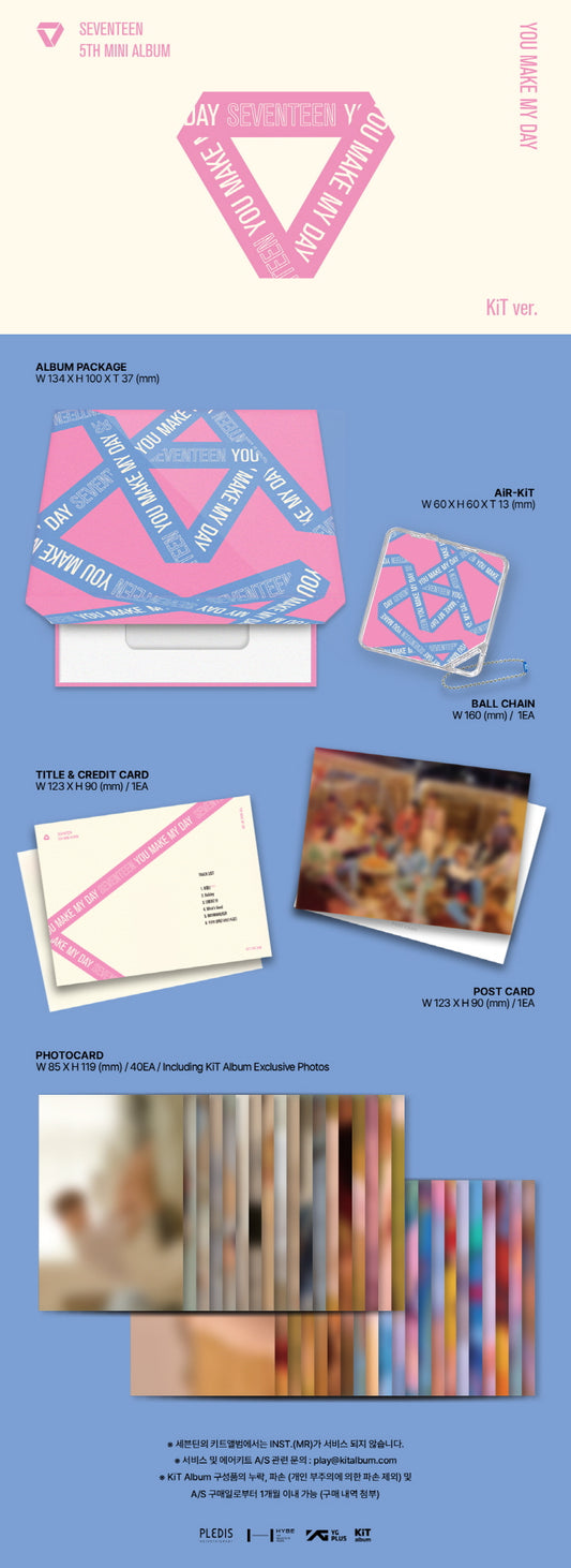 Seventeen 5th Mini Album You Make My Day KiT Version.