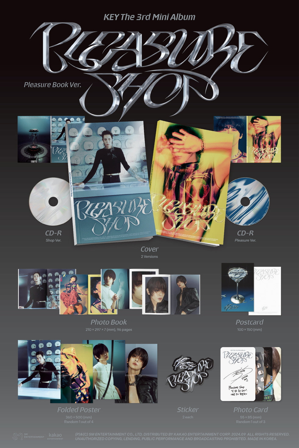 Key (SHINee) 3rd Mini Album Pleasure Shop Pleasure Book Version (2 Versions).