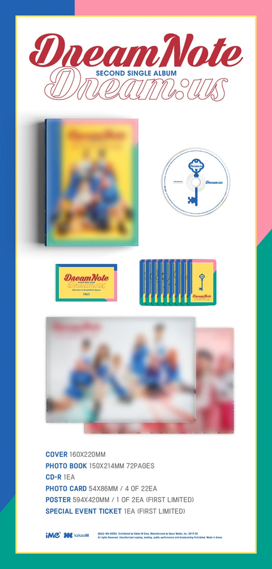 DreamNote 2nd Single Album Dream:us.