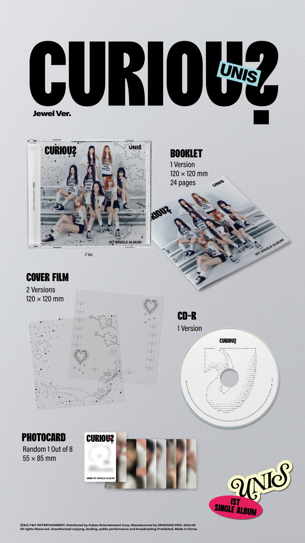 Unis - 1st Single Album Curious Jewel Version.