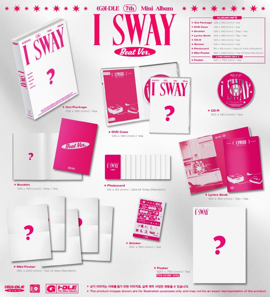 (G)I-DLE 7th Mini Album I SWAY (3 Versions).