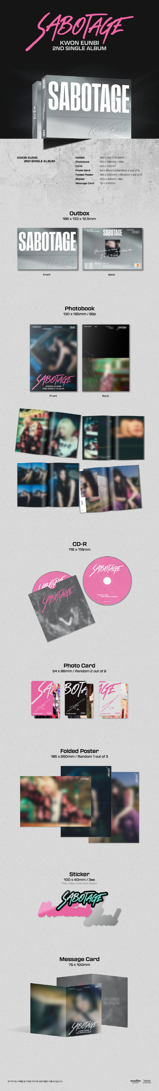 Kwon Eunbi 2nd Single Album Sabotage.