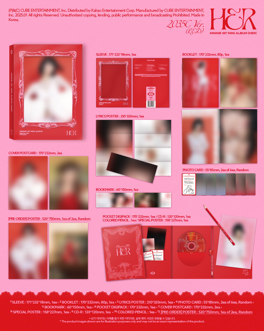 Minnie (G)I-DLE - 1st Mini Album HER (2 Version).
