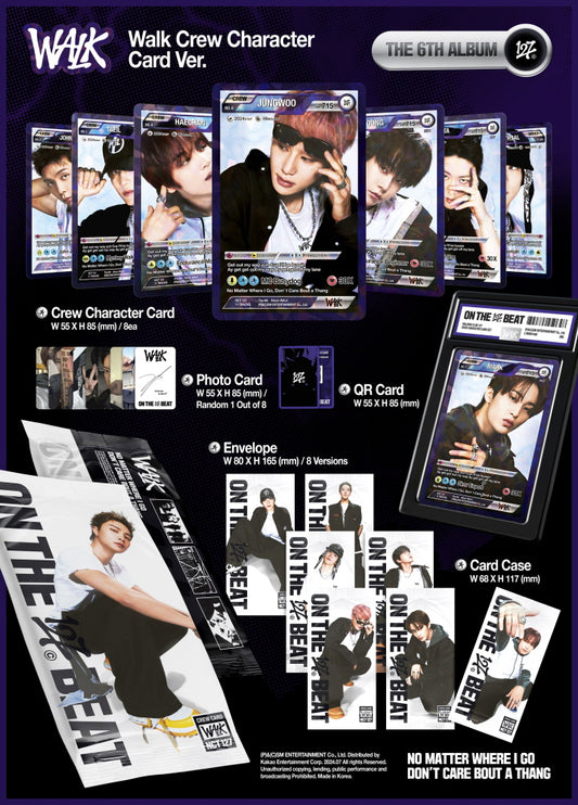 NCT 127 6th Album WALK Walk Crew Character Card Version (8 Versions) Random 1ea.