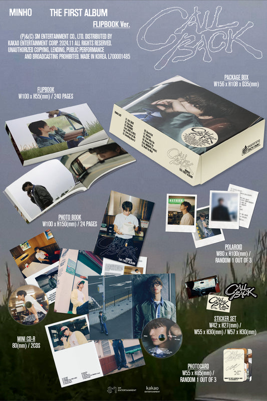 Minho (SHINee) - 1st Album Call Back Flipbook Version (Box Version).