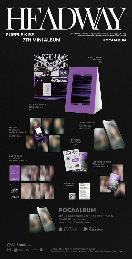 Purple Kiss - 7th Mini Album Headway POCAALBUM Version.