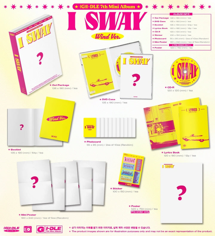(G)I-DLE 7th Mini Album I SWAY (3 Versions).