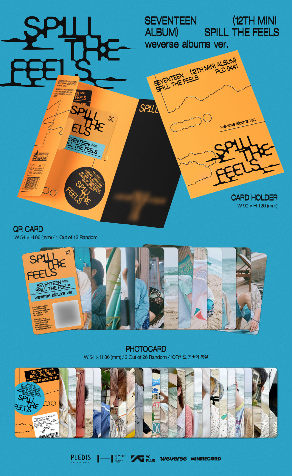 Seventeen 12th Mini Album Spill the Feels Weverse Albums Version.